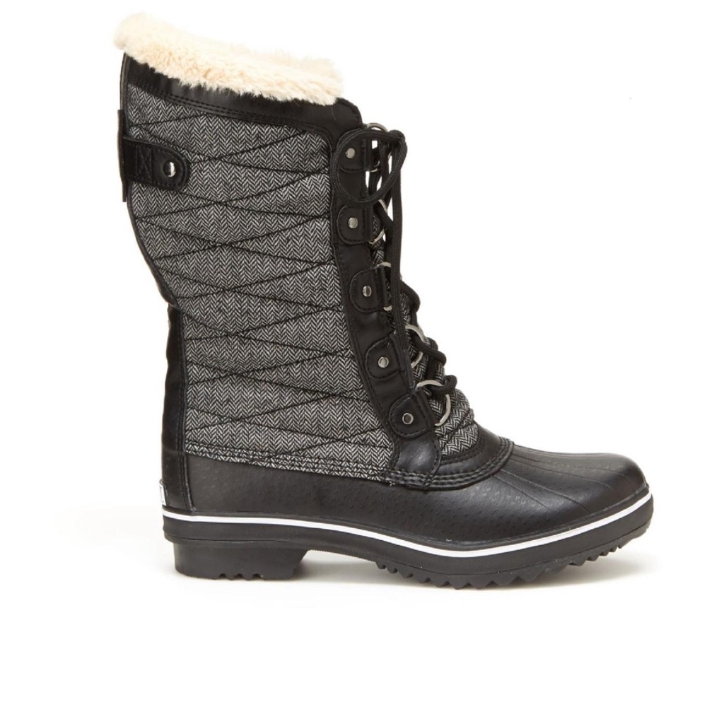 JBU by Jambu Lorna Encore Weather Ready Snow Boot, Black Herringbone 7 M in box - Picture 6 of 12